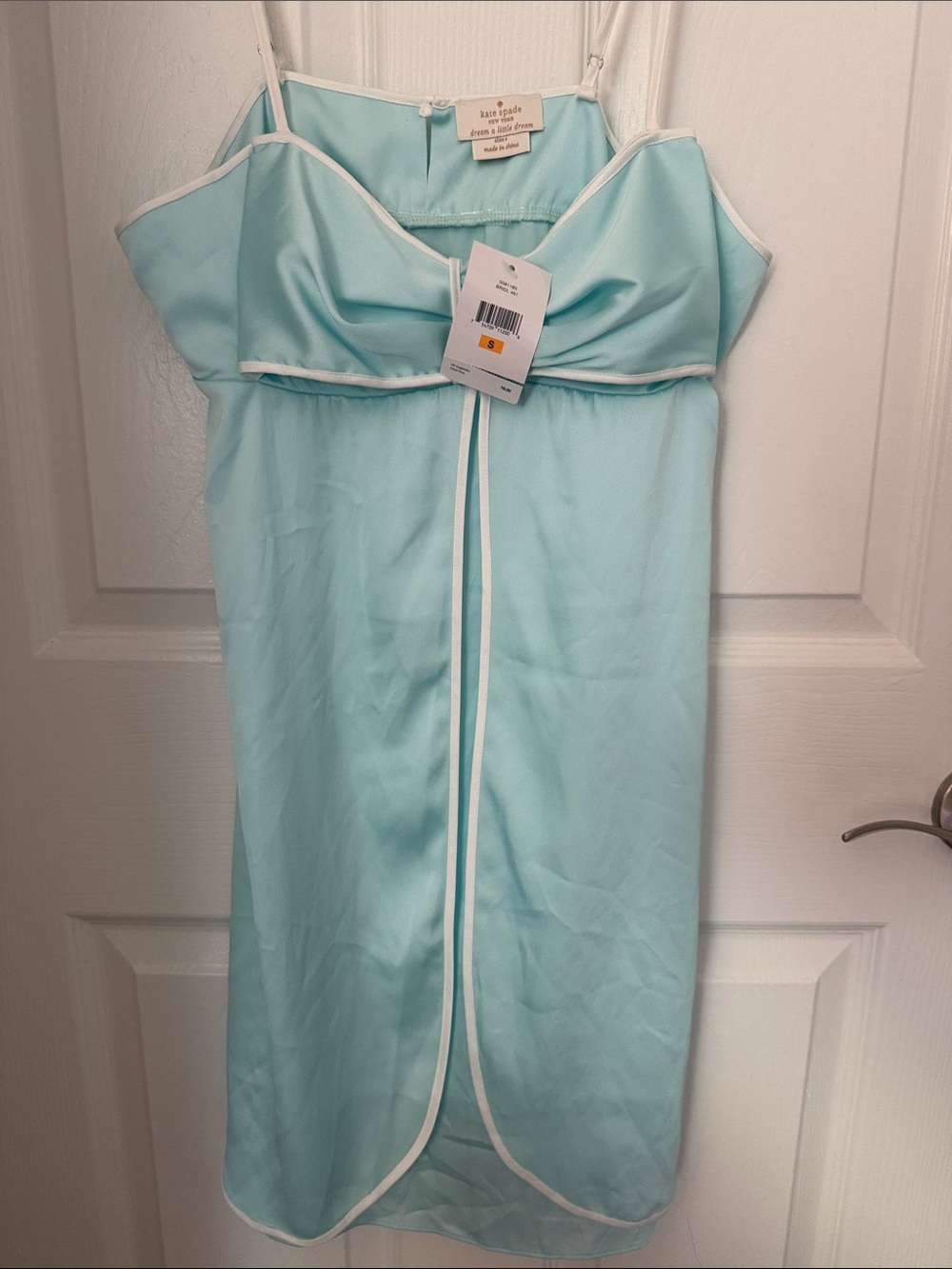kate spade blue Satin Slip with White Piping